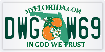 FL license plate DWGW69
