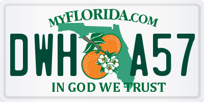 FL license plate DWHA57