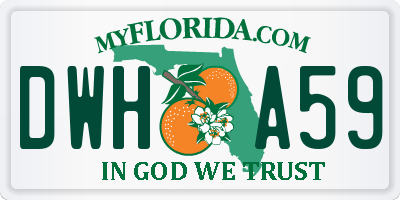 FL license plate DWHA59