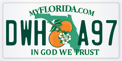 FL license plate DWHA97