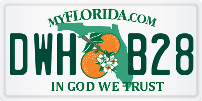 FL license plate DWHB28