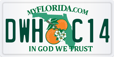 FL license plate DWHC14