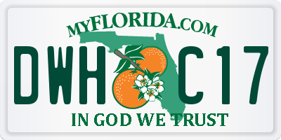 FL license plate DWHC17