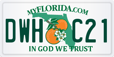 FL license plate DWHC21