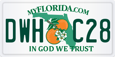 FL license plate DWHC28