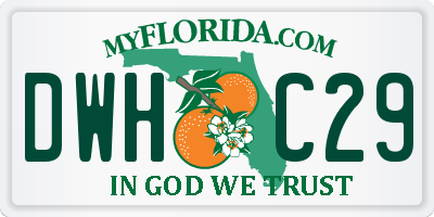 FL license plate DWHC29