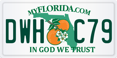 FL license plate DWHC79