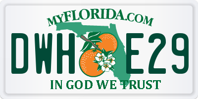 FL license plate DWHE29