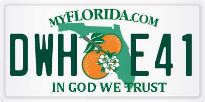 FL license plate DWHE41