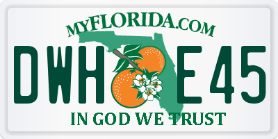 FL license plate DWHE45