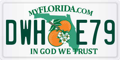 FL license plate DWHE79