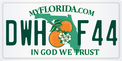 FL license plate DWHF44