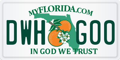 FL license plate DWHG00