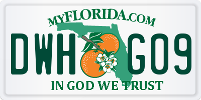 FL license plate DWHG09