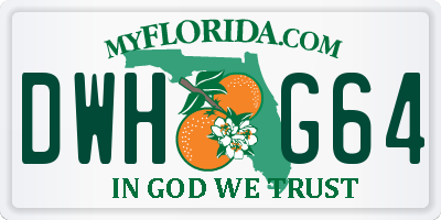 FL license plate DWHG64