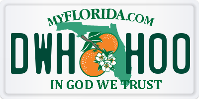 FL license plate DWHH00