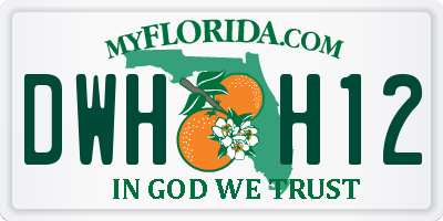 FL license plate DWHH12