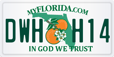 FL license plate DWHH14