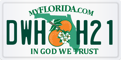 FL license plate DWHH21