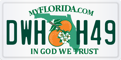 FL license plate DWHH49