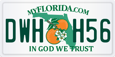 FL license plate DWHH56