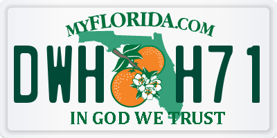 FL license plate DWHH71