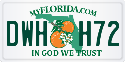 FL license plate DWHH72