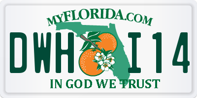 FL license plate DWHI14