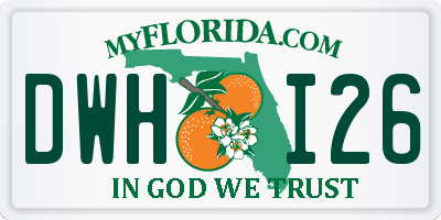 FL license plate DWHI26