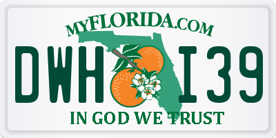 FL license plate DWHI39