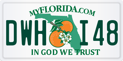 FL license plate DWHI48