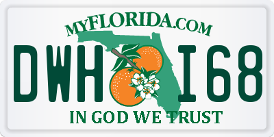 FL license plate DWHI68