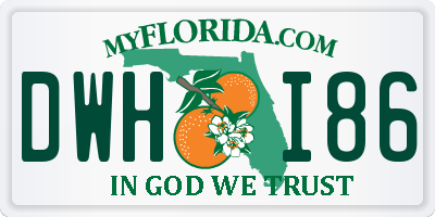 FL license plate DWHI86