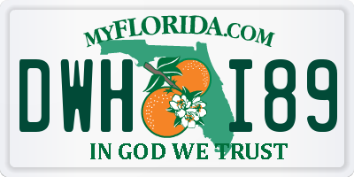 FL license plate DWHI89