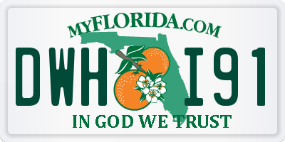 FL license plate DWHI91