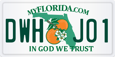 FL license plate DWHJ01