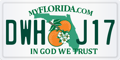 FL license plate DWHJ17