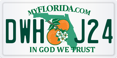 FL license plate DWHJ24