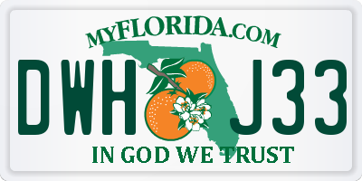 FL license plate DWHJ33