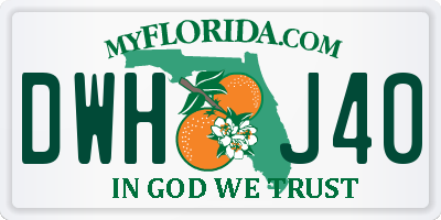 FL license plate DWHJ40