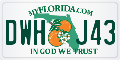 FL license plate DWHJ43