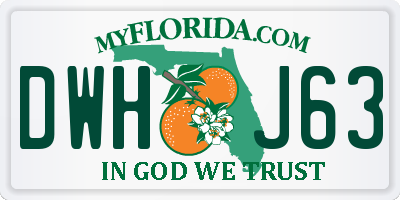FL license plate DWHJ63
