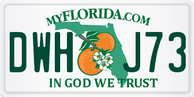 FL license plate DWHJ73