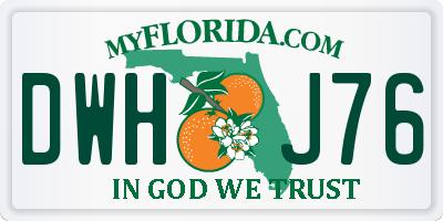 FL license plate DWHJ76
