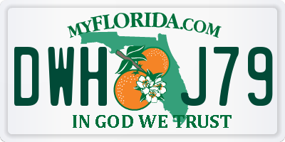 FL license plate DWHJ79