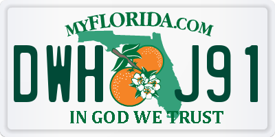 FL license plate DWHJ91