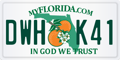 FL license plate DWHK41