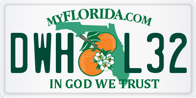 FL license plate DWHL32