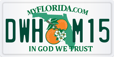 FL license plate DWHM15