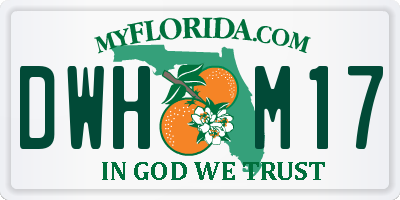 FL license plate DWHM17